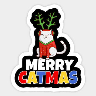 Merry Catmas Sticker